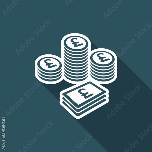 Earnings - Sterling - Vector web icon
