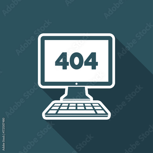Error 404 - File not found - Vector web icon