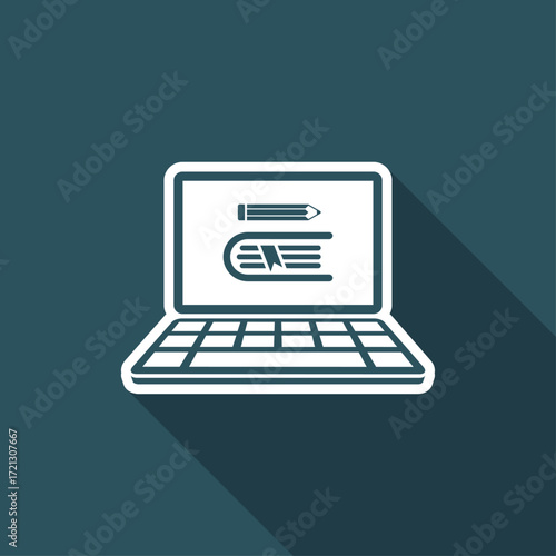 Library online - Vector web icon