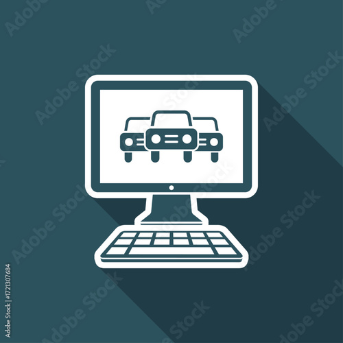 Automotive services online - Vector web icon