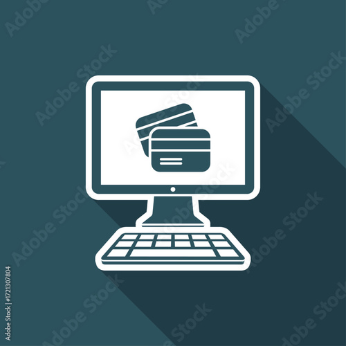 Online banking services - Vector web icon