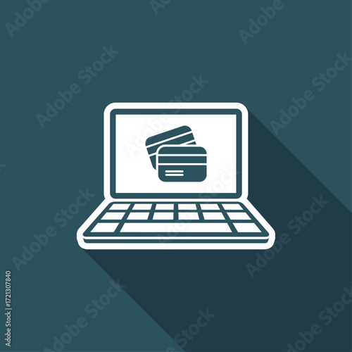 Online banking services - Vector web icon