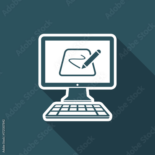 Designer tablet application - Vector web icon