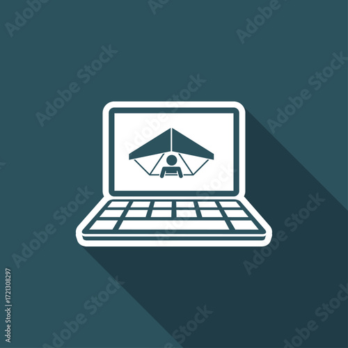 Extreme sport website - Vector flat icon