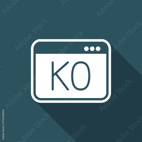 Pc KO broken - Vector flat icon