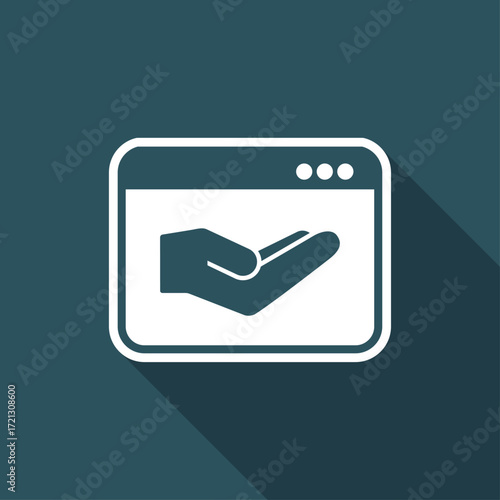 Computer support assistance - Vector flat icon