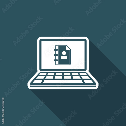 Address book application - Vector flat icon