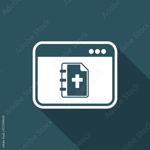 Online bible book - Vector flat icon