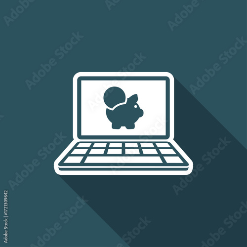 Money saving website services - Vector flat icon