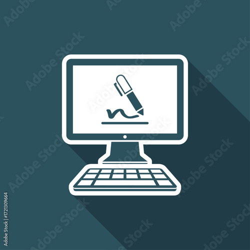 Subscribe terms and conditions - Vector flat icon