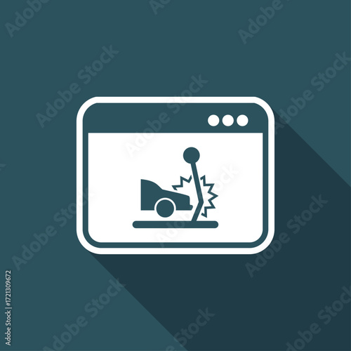 Car crash - Web assistance service - Vector flat icon