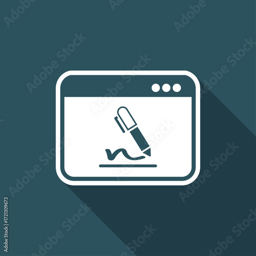 Subscribe terms and conditions - Vector flat icon