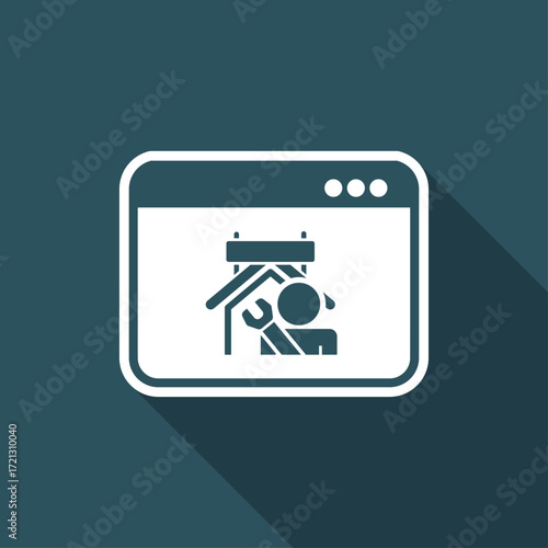 Artisan online services - Vector flat icon