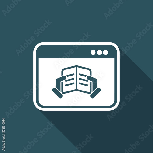 Online e-book - Vector flat icon