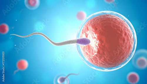 Sperm successfully fertilizes egg in the process of conception within the human reproductive system