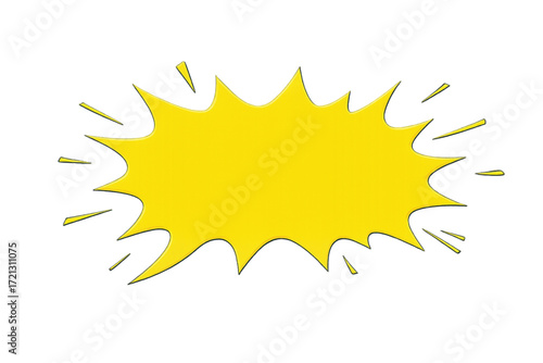 Spiky jagged bubble frame American comic style speech decoration pop art surprise shock sale reduction loud text headline conversation box.eps