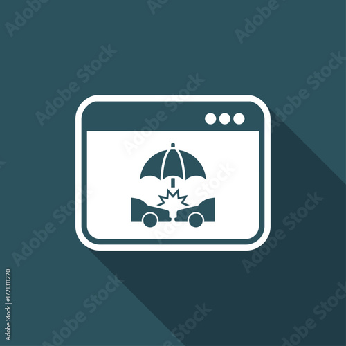 Insurance web service - Vector flat icon