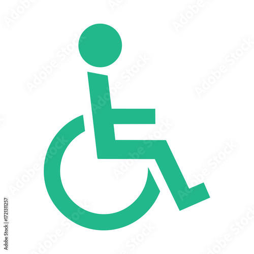 Vector art of wheelchair symbol representing accessibility