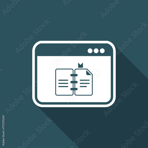 Book online - Vector flat icon