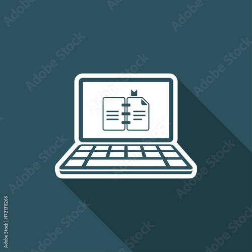 Book online - Vector flat icon