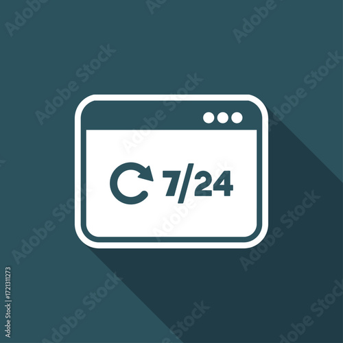7/24 web updates - Vector flat icon