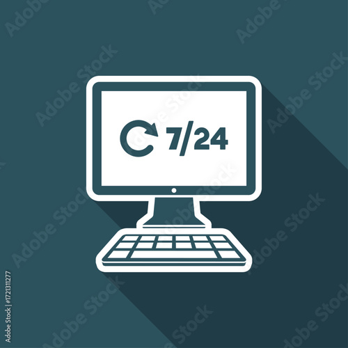 7/24 web updates - Vector flat icon