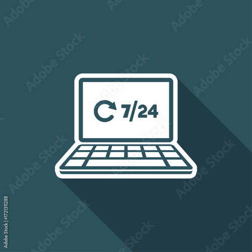 7/24 web updates - Vector flat icon