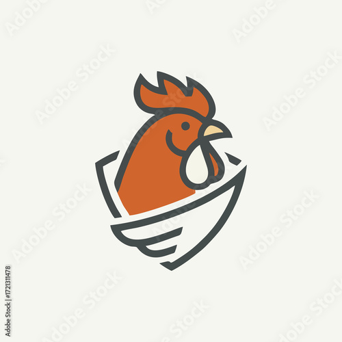Vintage Retro Chicken Restaurant Logo for barbecue grill house smokehouse bistro tasty fried chicken wings drumstick icon emblem design for traditional local food stall and street food brand