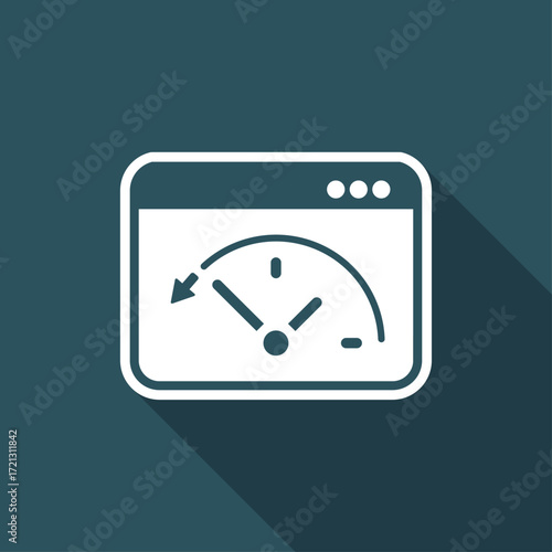 Back in time application - Vector flat icon