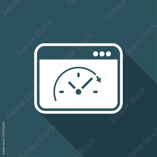 Computer speed upgrade - Vector flat icon