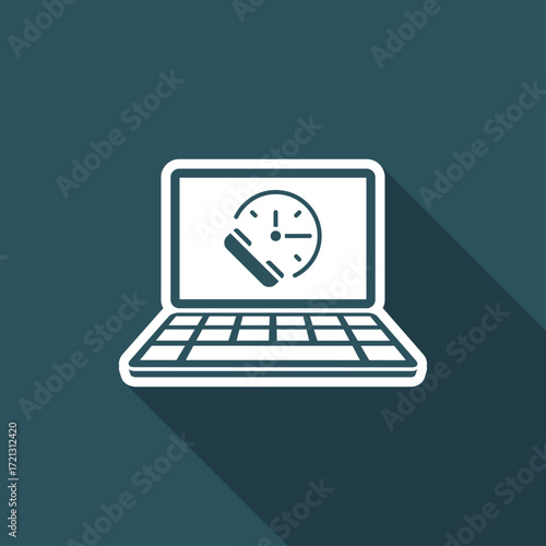 Call for appointment - Online services - Vector flat icon