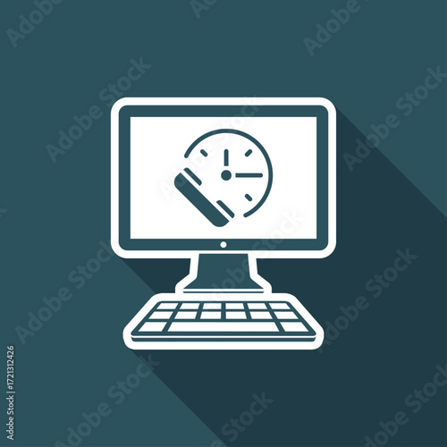 Call for appointment - Online services - Vector flat icon