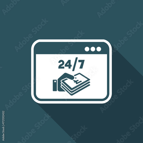 Sterling payment online - Vector flat icon