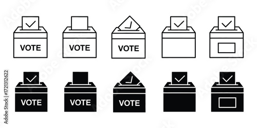 Vote bulletin icon vector. democracy in action, election integrity, and the power of the vote symbol. vector illustration.