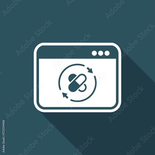 Online pharmacy full services - Vector flat icon