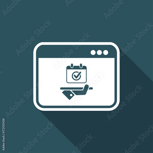 Appointment date online - Vector flat icon