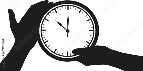 Clock time hands time management deadline hour minute concept