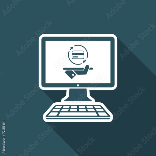 Online banking services - Vector web icon