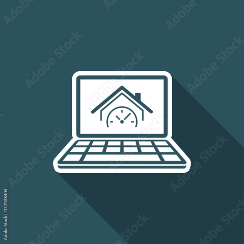 Last minute real estate internet promo - Vector icon for computer website or application