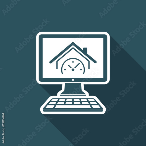 Last minute real estate internet promo - Vector icon for computer website or application