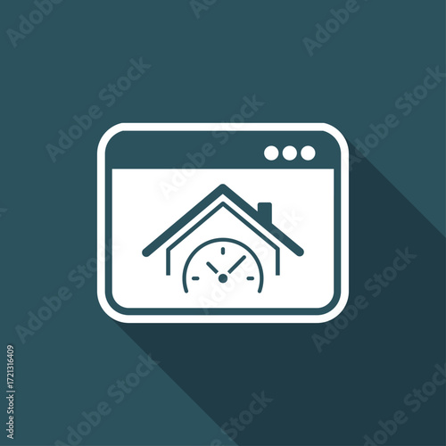 Last minute real estate internet promo - Vector icon for computer website or application