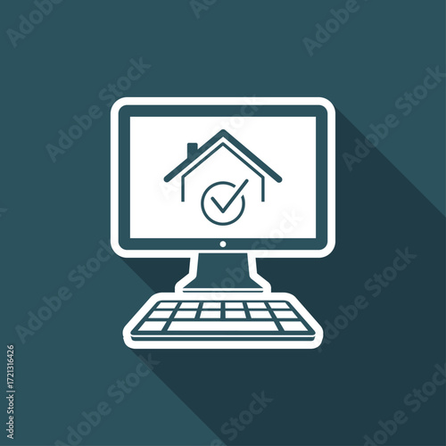 Pick house - Vector icon for computer website or application