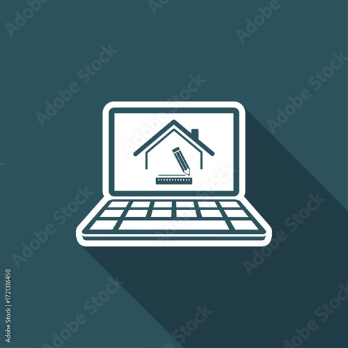 Interior design home - Vector icon for computer website or application