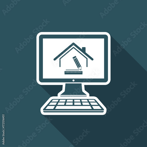 Interior design home - Vector icon for computer website or application