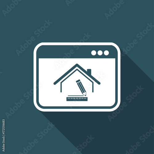 Interior design home - Vector icon for computer website or application