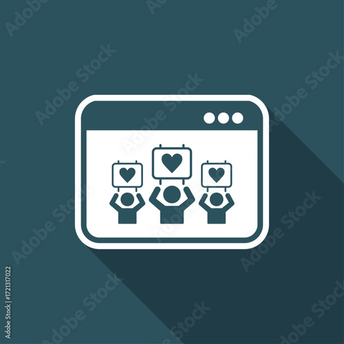 Lovers - Vector icon for computer website or application