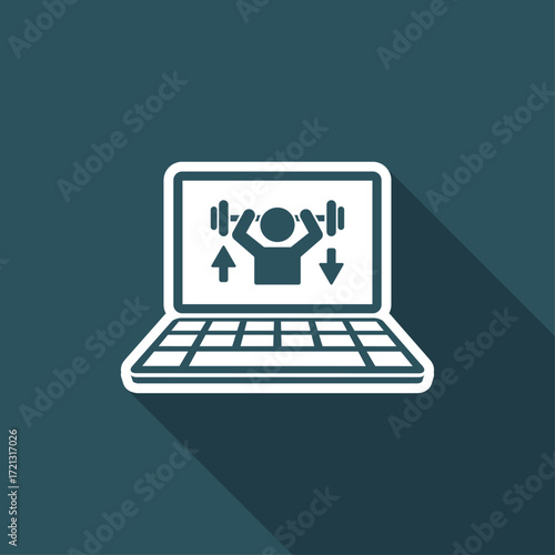 Gym workout - Vector icon for computer website or application