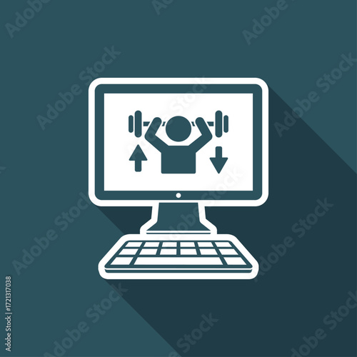 Gym workout - Vector icon for computer website or application