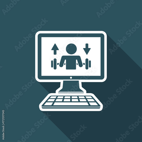 Gym workout - Vector icon for computer website or application