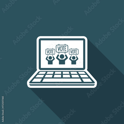 Electoral crowd - Vector icon for computer website or application
